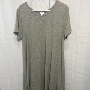 Lularoe Carly Dress -- Green with stipes